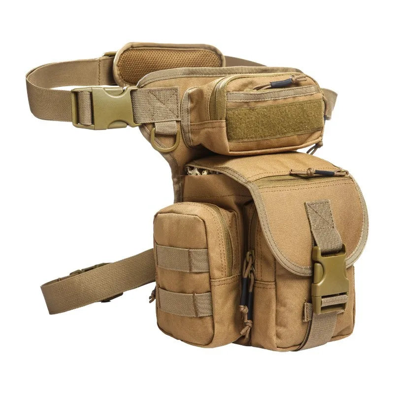 AQzxdc Multi-Purpose Hiking Waist Fanny Pack Tactical Military Drop Leg Bag Running Backpack Outdoors Cycling Pouch Shoulder Bag