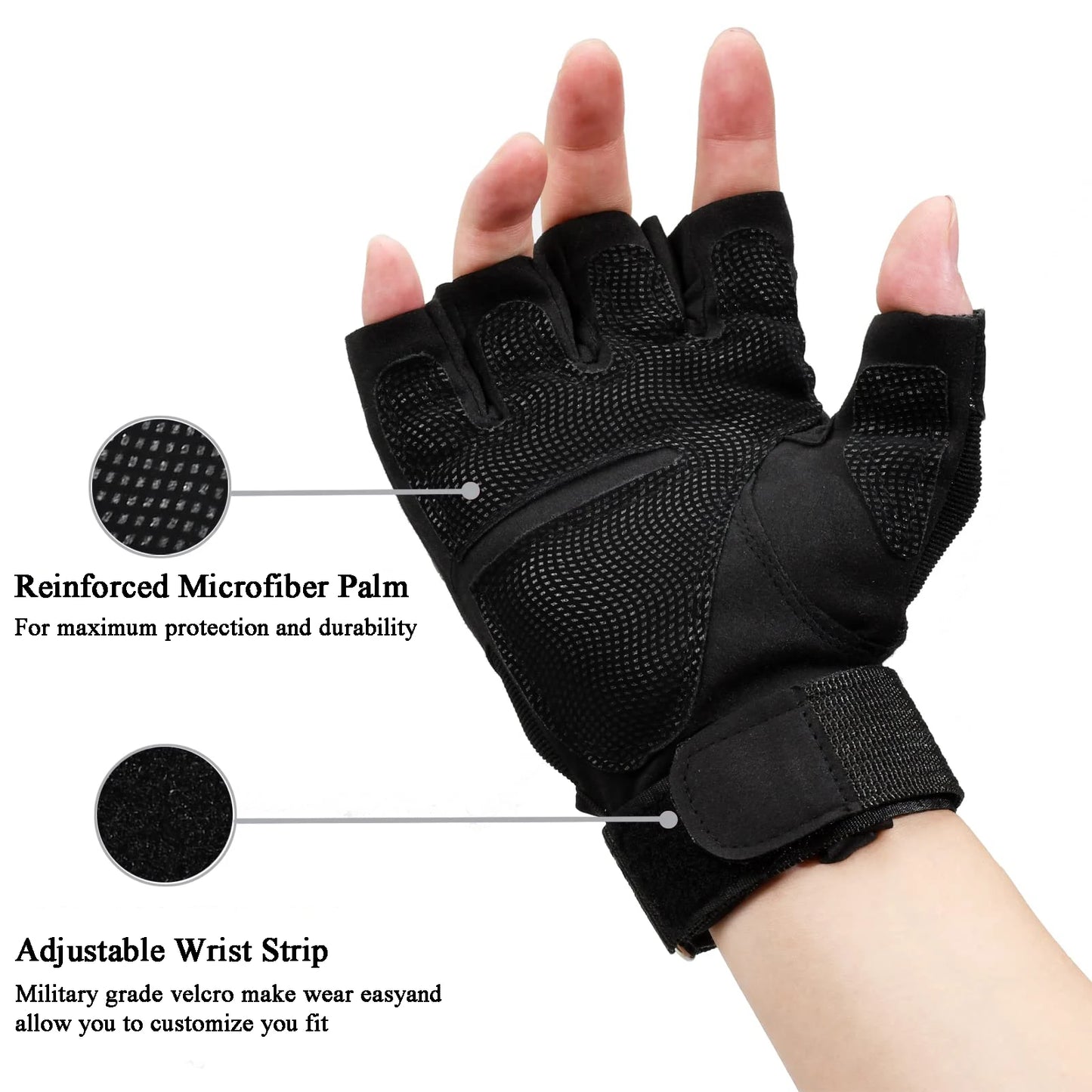 Tactical Gloves Airsoft Outdoor Half Finger Protective Gloves Commando Training Gloves Tactical Fingerless Gloves