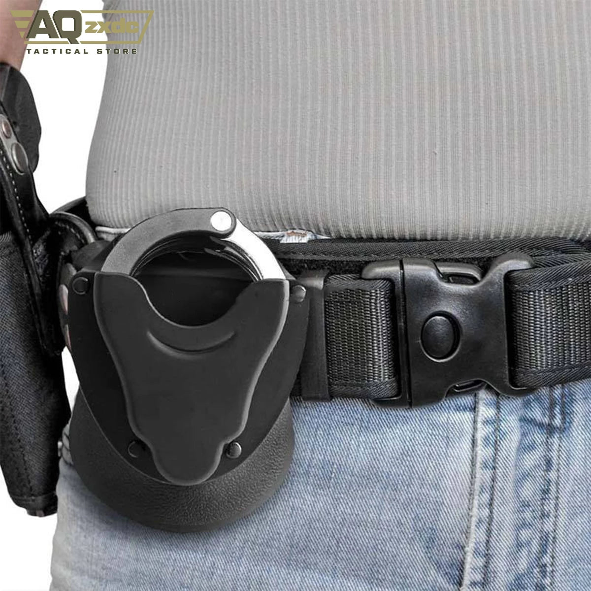 AQzxdc Tactical HSP Handcuffs Case Holster Molle Pouch Nylon Holder Handcuff Holster For Belt and Vest Hunting Accessories