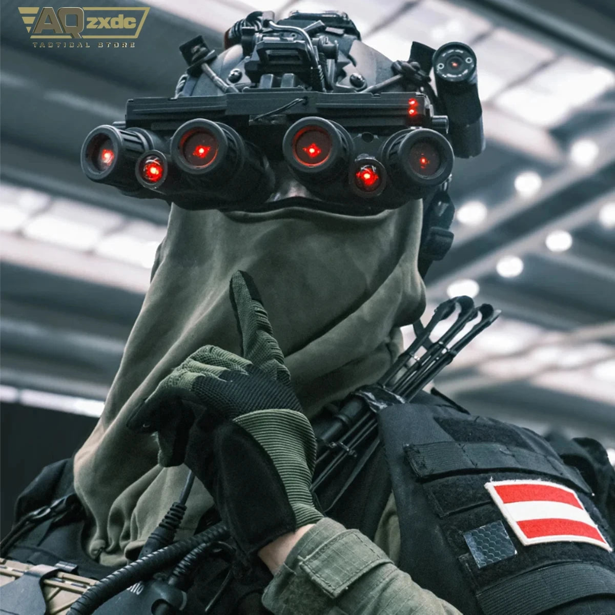 AQzxdc Tactical Ghost Spider Koenig Set - Cos Helmet Cod 19 Service Exhibition Equipment Helmet Mask for Cospaly Cod Koing
