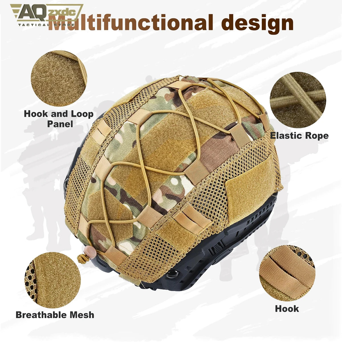 Tactical Helmet Cover for Fast Helmet Cover for Airsoft Helmet in Size M/L, MK2 Helmet NVG Battery Pack Case Counterweight Pouch