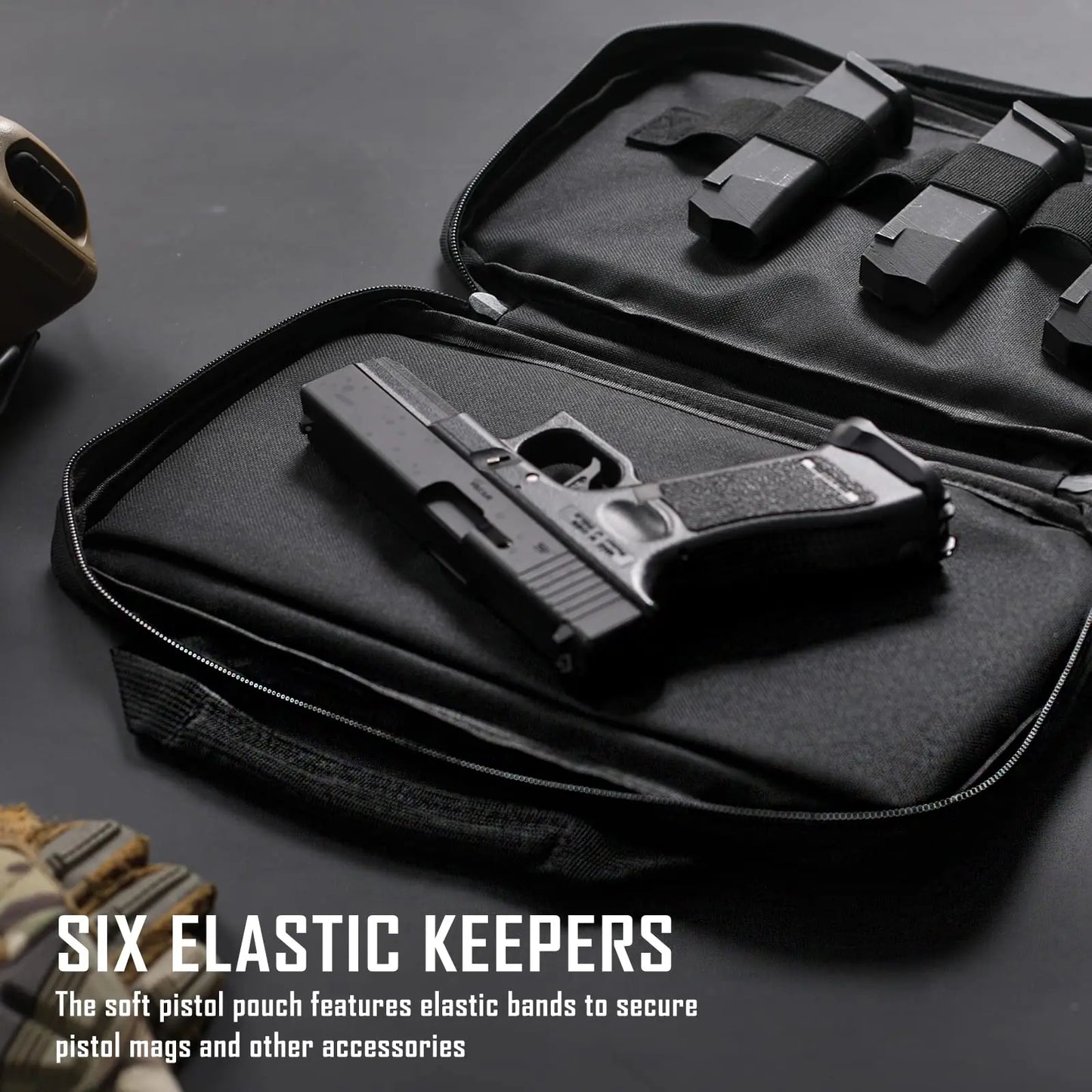 AQzxdc Tactical Pistol Gun Case, Padded Handgun Case Double Pistol Wallet Handgun Pistol Soft Cases Rectangle Handguns Pouches
