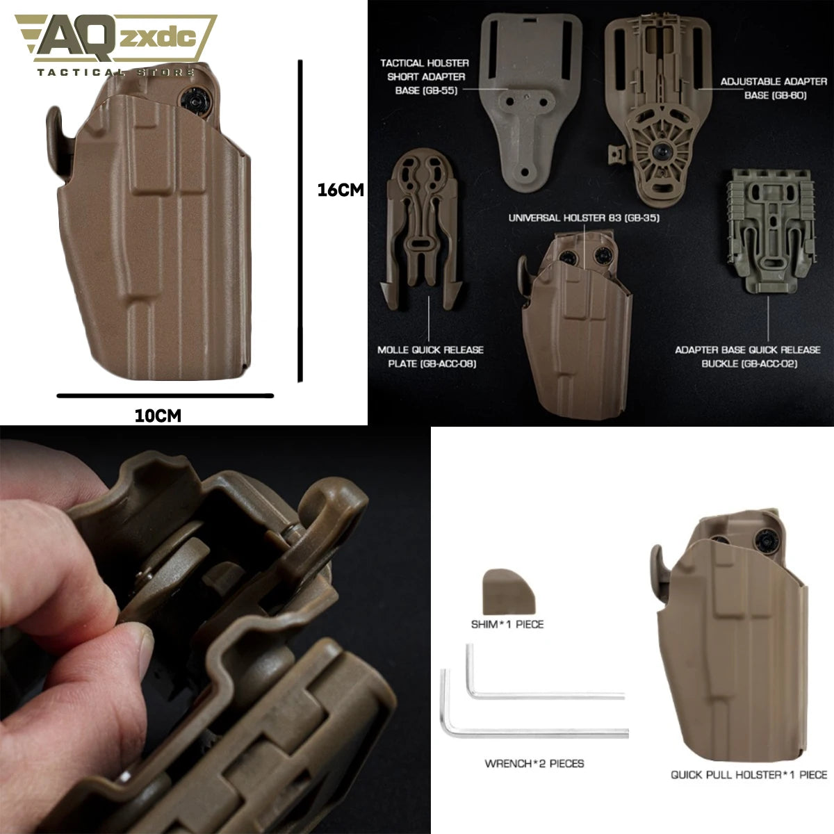 Airsoft Belt Set with PHC Assault Belt, Right Hand Universal Holster, Fast Medical Kit, FAST Mag Bag, PHC recovery Bag, Gun Rope