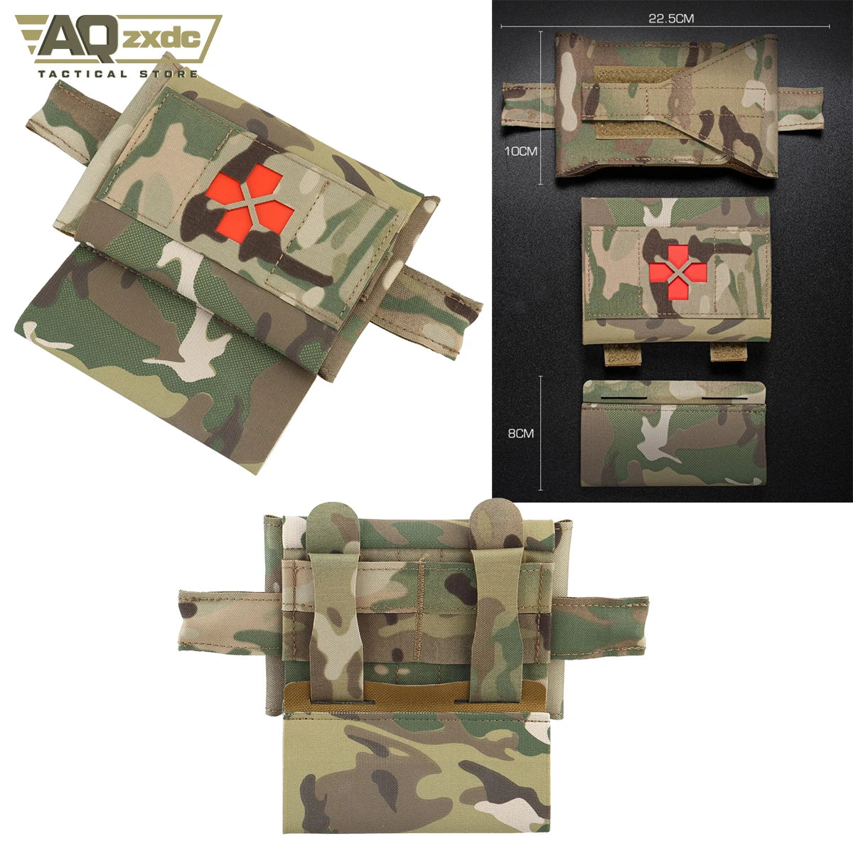 Airsoft Belt Set With Double Rifle Mag Pouch, PHC Recovery Bag, Small Quick Medical Kit, G17 ALS Quick Draw Holster, Gun Rope