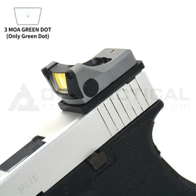 Tactial M1 Green/Red Dot Sight 3MOA with Full Original Markings Airsoft Optics with 20mm Rail and Universal Glock Mount Plate