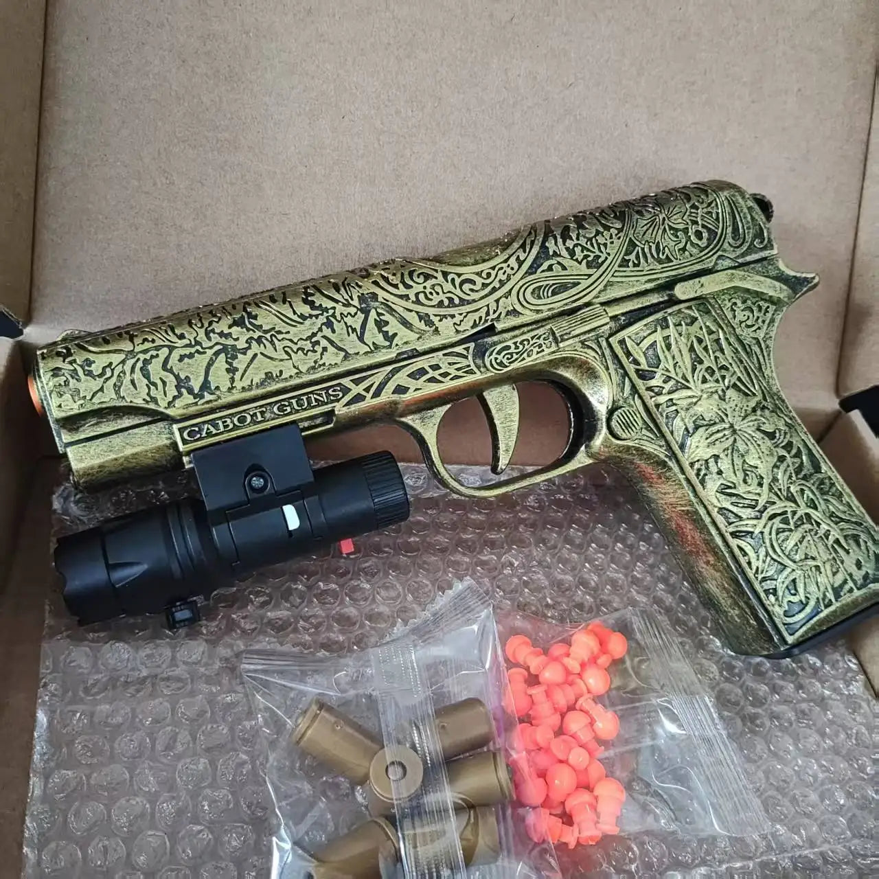 M1911 Shell Throwing Pistol Continuous Firing Airsoft Blowback Empty Hanging Toy Gun Outdoor CS Weapon for Boys Adult