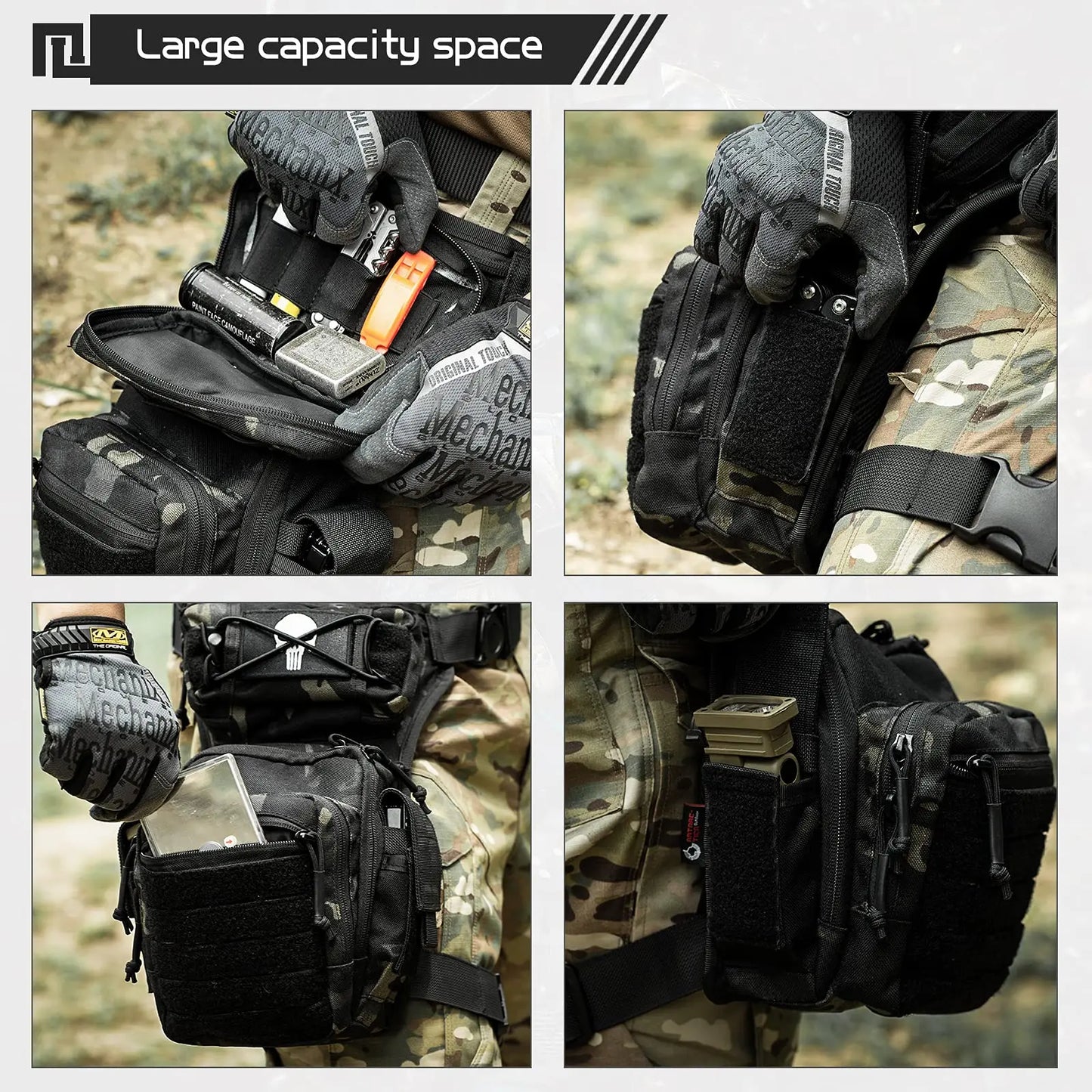 AQzxdc Leg Bag Military Tactical Bag Military Climbing Sport Outdoor Waterproof Work Multifunctional Wearproof Bicycle Bag