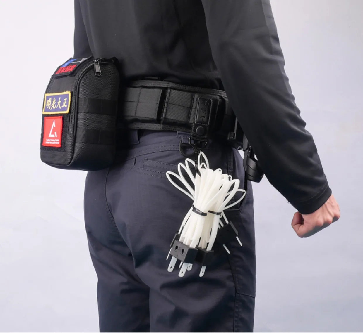 AQzxdc 2Pcs 9.85" Zip Ties Cable - Disposable Heavy Duty Double Police Locking Cuffs Flex Plastic