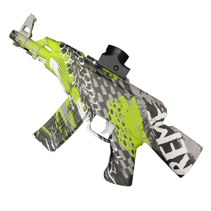 AK47 electric high-speed continuous shooting graffiti boy outdoor crystal toy gun