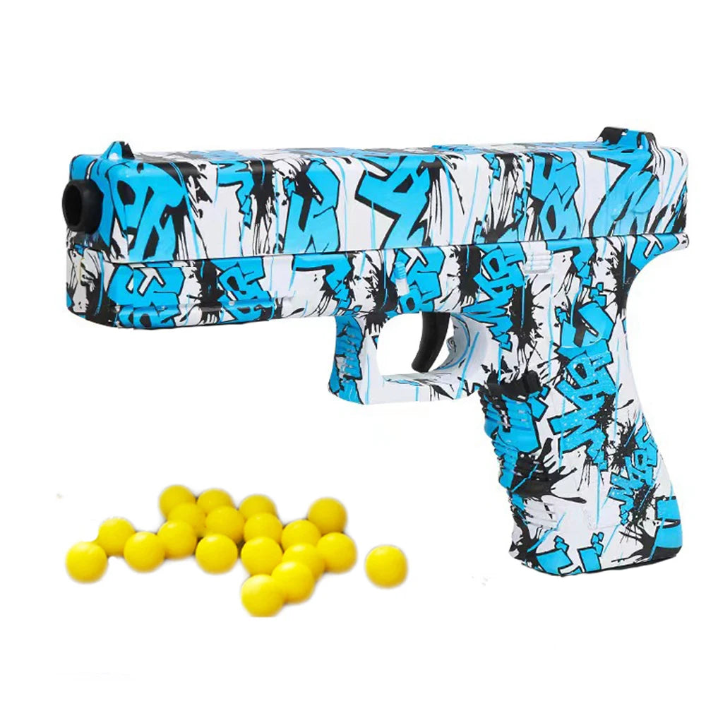 Manual G17 Toy Gun With Laser Soft Bullet Airsoft Pistol Outdoor Sports CS Game Weapon for Children Gift