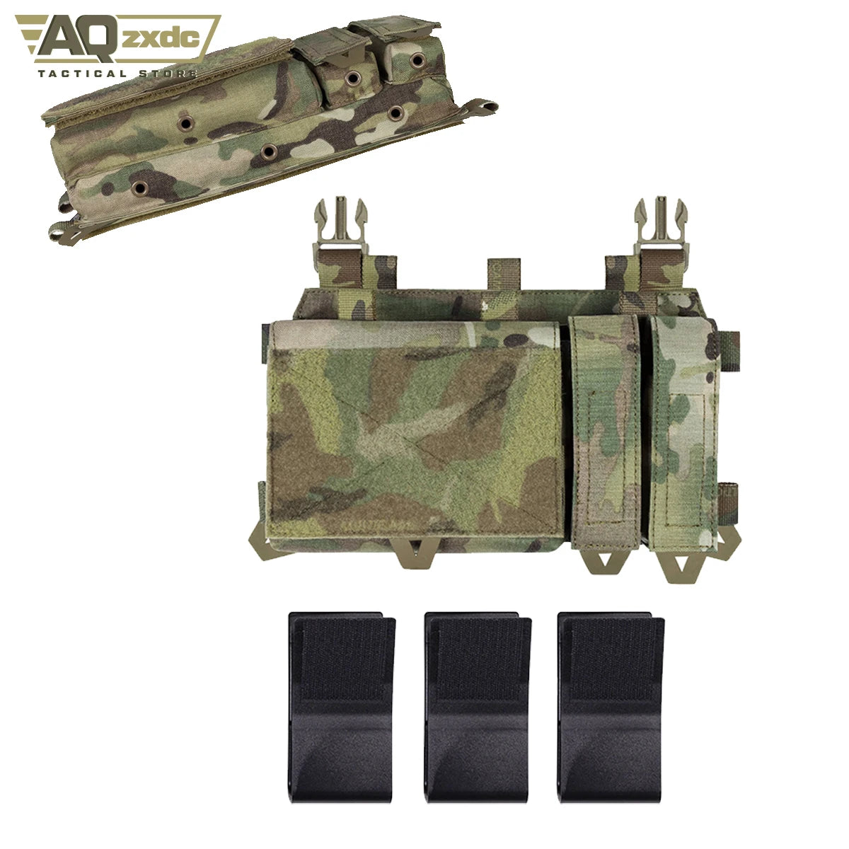 Tactical Triple Mag Pouch Hunting Pouch Buckle Plate Carrier Chalecos Molle for Outdoor Training Safety Vest Tactical Vest Bag
