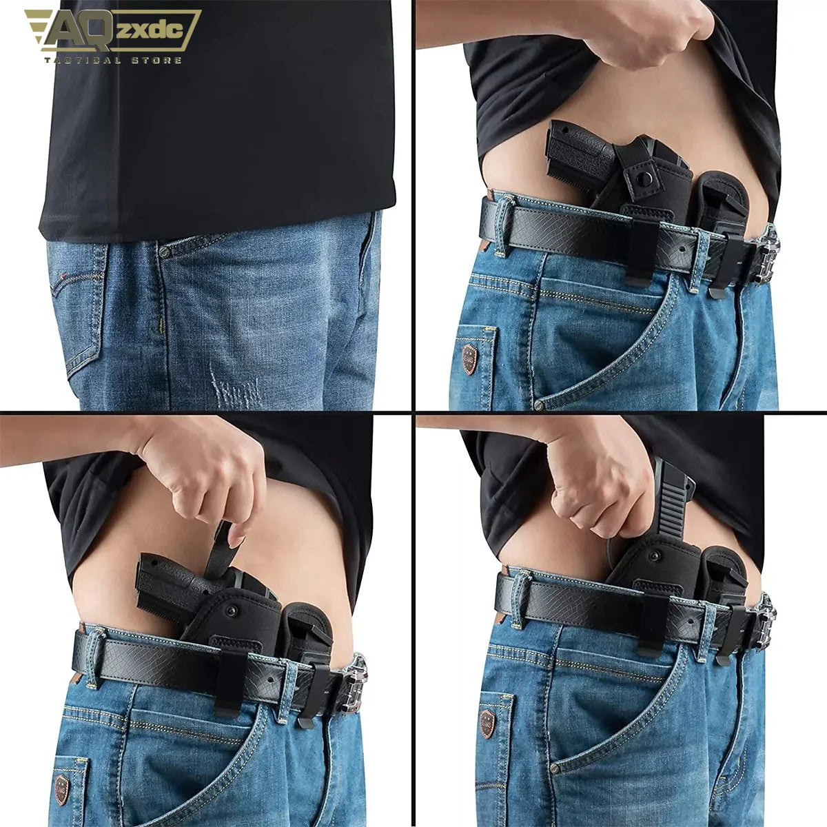 Universal Right and Left Handed IWB Belt Holster with Mag Pouch OEM Customizable Concealed Carry Tool Holsters for Men and Women