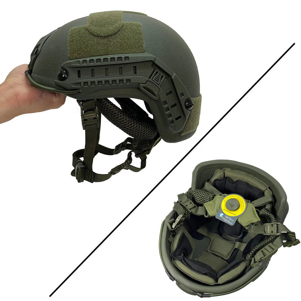 AQzxdc Tactical FAST FRP Fiberglass Tactical Helmet With Wendy Style Adjustable Straps and Memory Pads Helmet Accessories