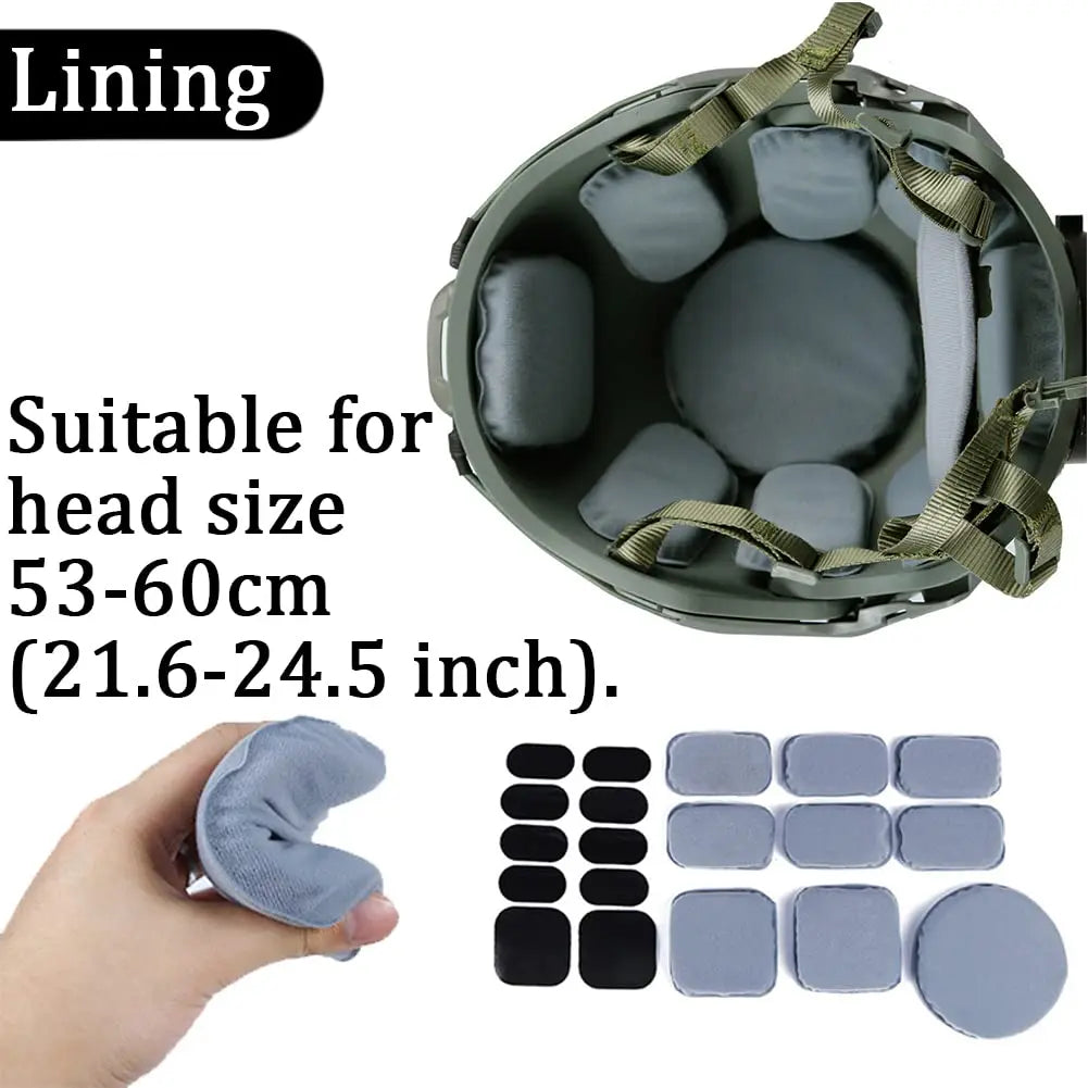 Military AF Replica Helmet, With Tactical Noise Cancelling Headset, Flashlight, Goggles, Flashing Lights, Balaclava