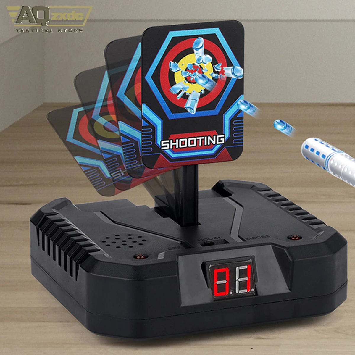 AQzxdc AirSoft Bullet Gun Gel Gun Electric Scoring Auto Reset Mobile Scoring Target Toy Gun Accessories For Shooting Target