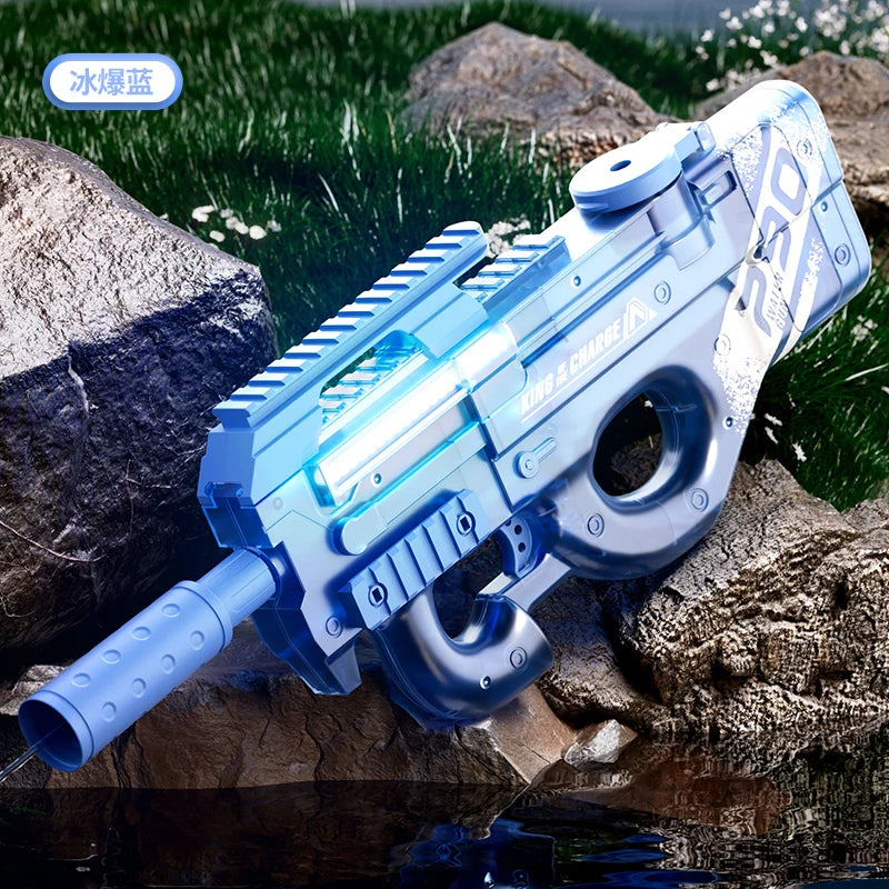 UZI P90 Electric Water Gun Pistol Summer Outdoor Pool Water Gun Continuous Firing Water Fights for Adults Kids