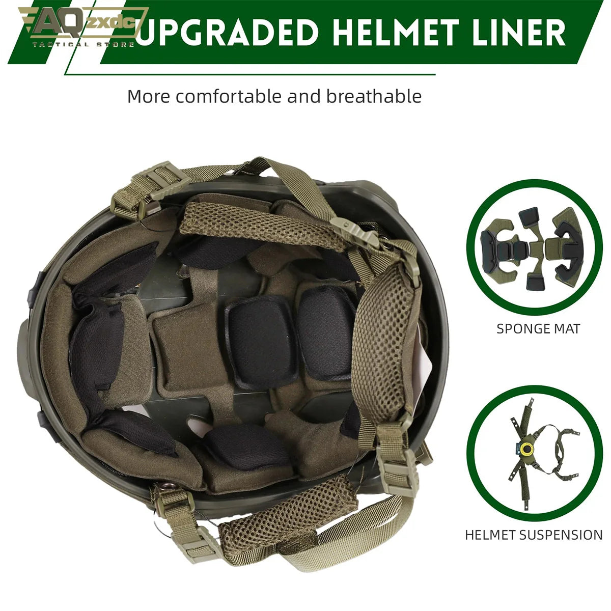 AQzxdc Tactical Helmet with Headset,4in1 Upgraded Adjustable with Helmet Cover for Airsoft Cosplay Military Gear War game