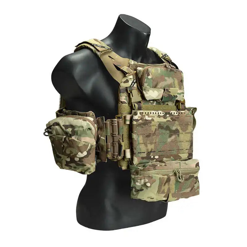 AQzxdc Ghost Recon JPC2.0 Tactical Vest Combination Set Outdoor Quick Release Vest Full Set of Protective Equipment for Airsoft