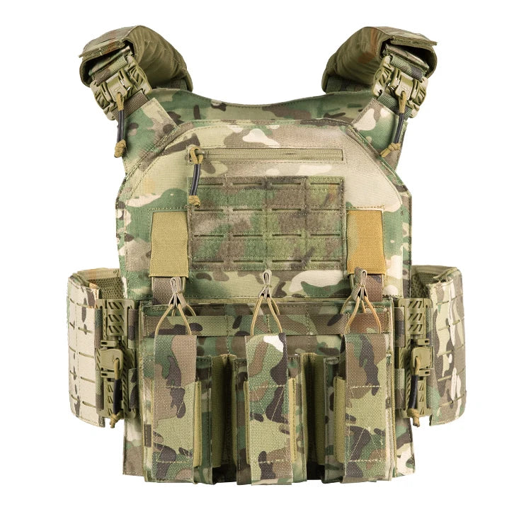 Tactical Plate Carrier Vest with Quick Release Function, with Mag Pouch 2.0 Lightweight Airsoft Vest Quick Release Equipment