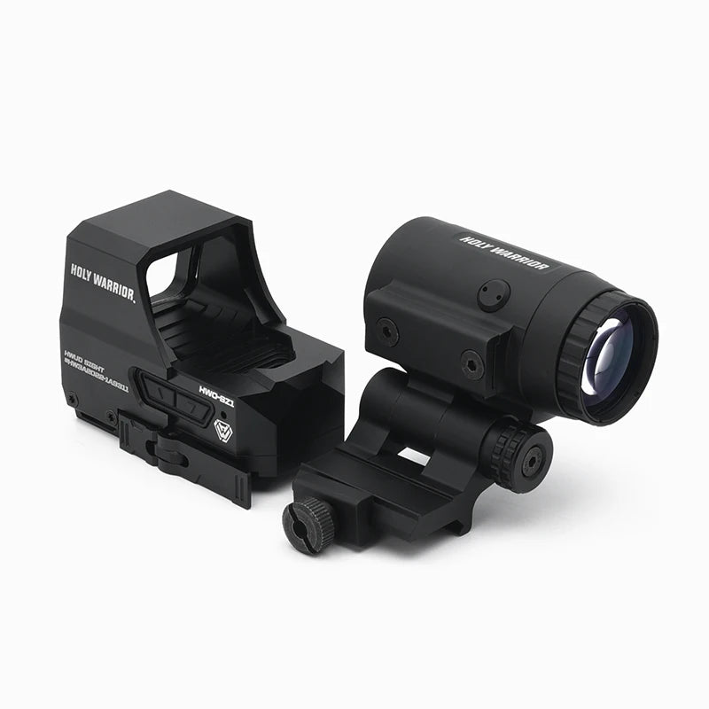 Holy Warrior HWO 3X Magnifier with Flip Mount TX 3X Scope for Hunting Airsoft Rifles