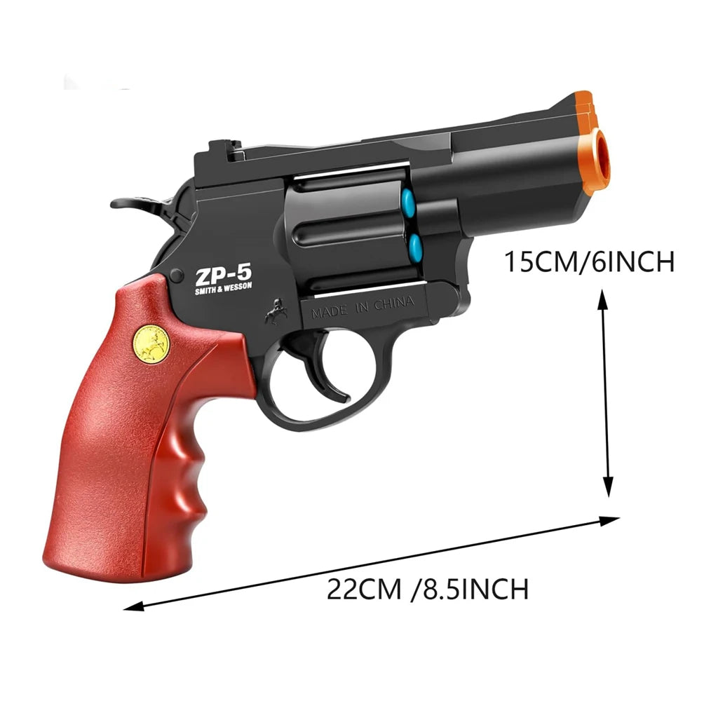 Manual ZP5 Revolver Launcher Pistol Soft Dart Bullet Toy Gun CS Outdoor Game Weapon for Kids Adult Gift