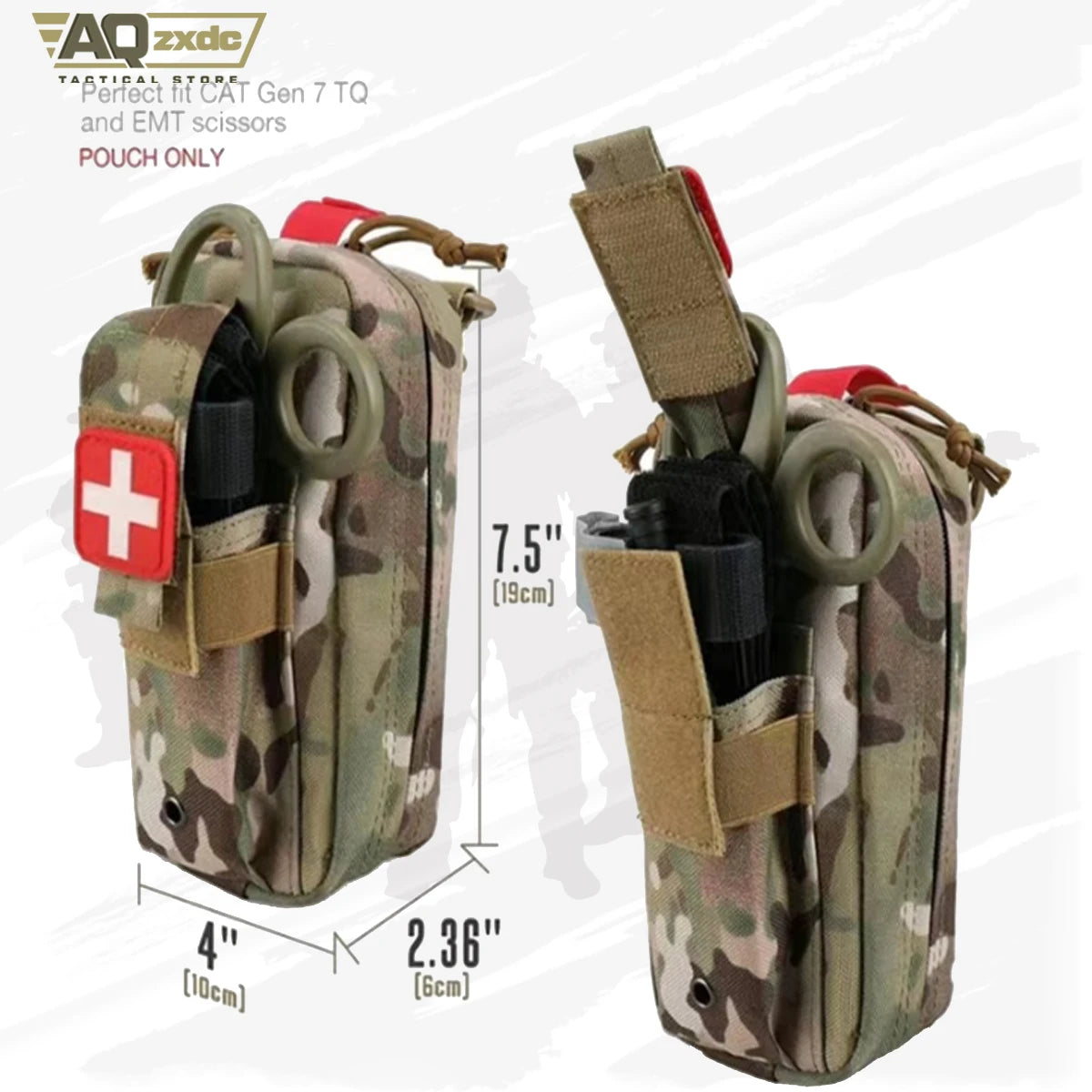 AQ Wargame Beginner Belt Set with Glock Holster, 5.56, 9mm Mag Bag & Folding Sundries Bag & BB Bullet Storage Bag & Medical Bag