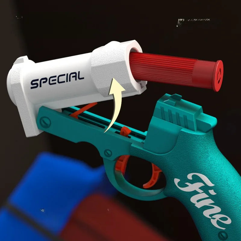 Shell Throwing Mini S686 Soft Bullet Launcher Toy Gun Airsoft Foam Bullet Blaster CS Outdoor Weapon Children Pistol