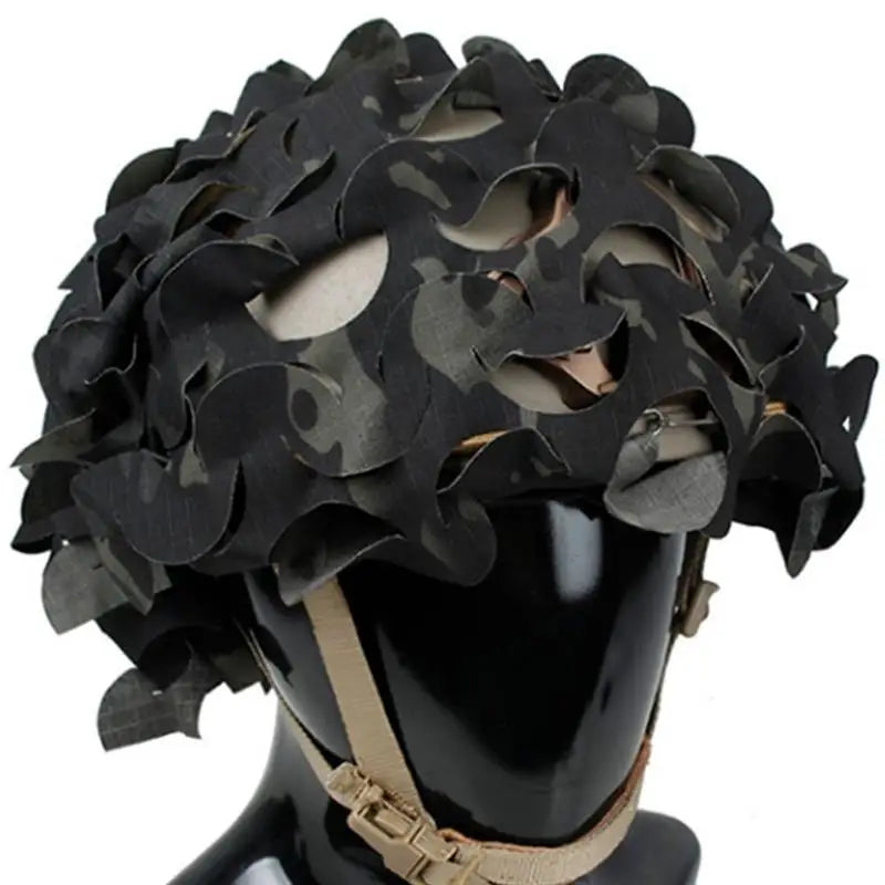 Multicam FAST Helmet Cover, Lightweight Laser Cutting Helmet Scrim Camouflage Net Cover, for Airsoft Paintball Hunting
