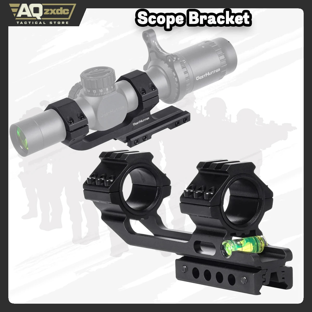 AQzzdc Tactical Scope Mount 1 Inch 30mm Optical Sights Rings Cantilever Riflescope Mounts Use For 11mm Dovetail 20mm Rails