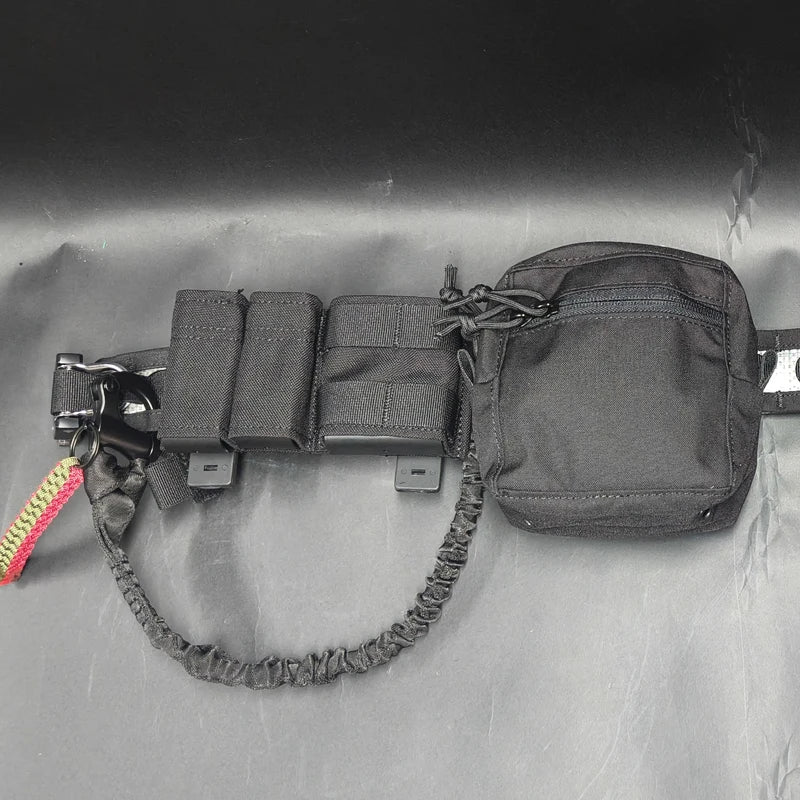 Tactical G17 Holster Belt Set with Triple Magazine Bag & Sundries Bag & Medical Bag & Gun Rope for Airsoft Paintball CS War Game