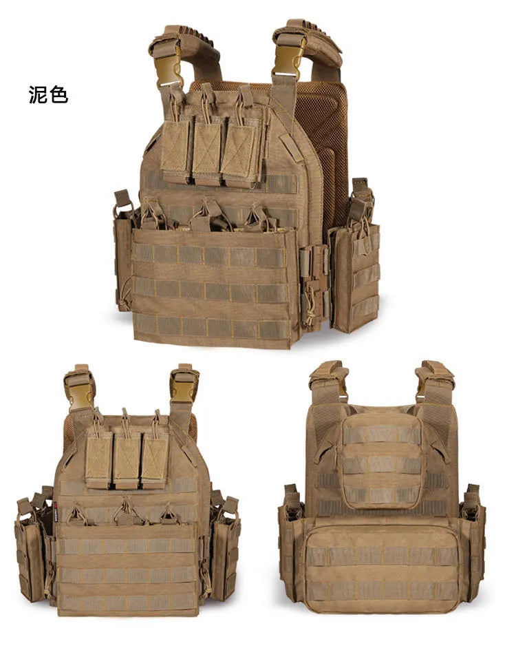 Airsoft Quick Release Camouflage Chaleco Tactical 1000D Outdoor Shooting Combat Tactical Armor Vest for Outdoor Paintball Game