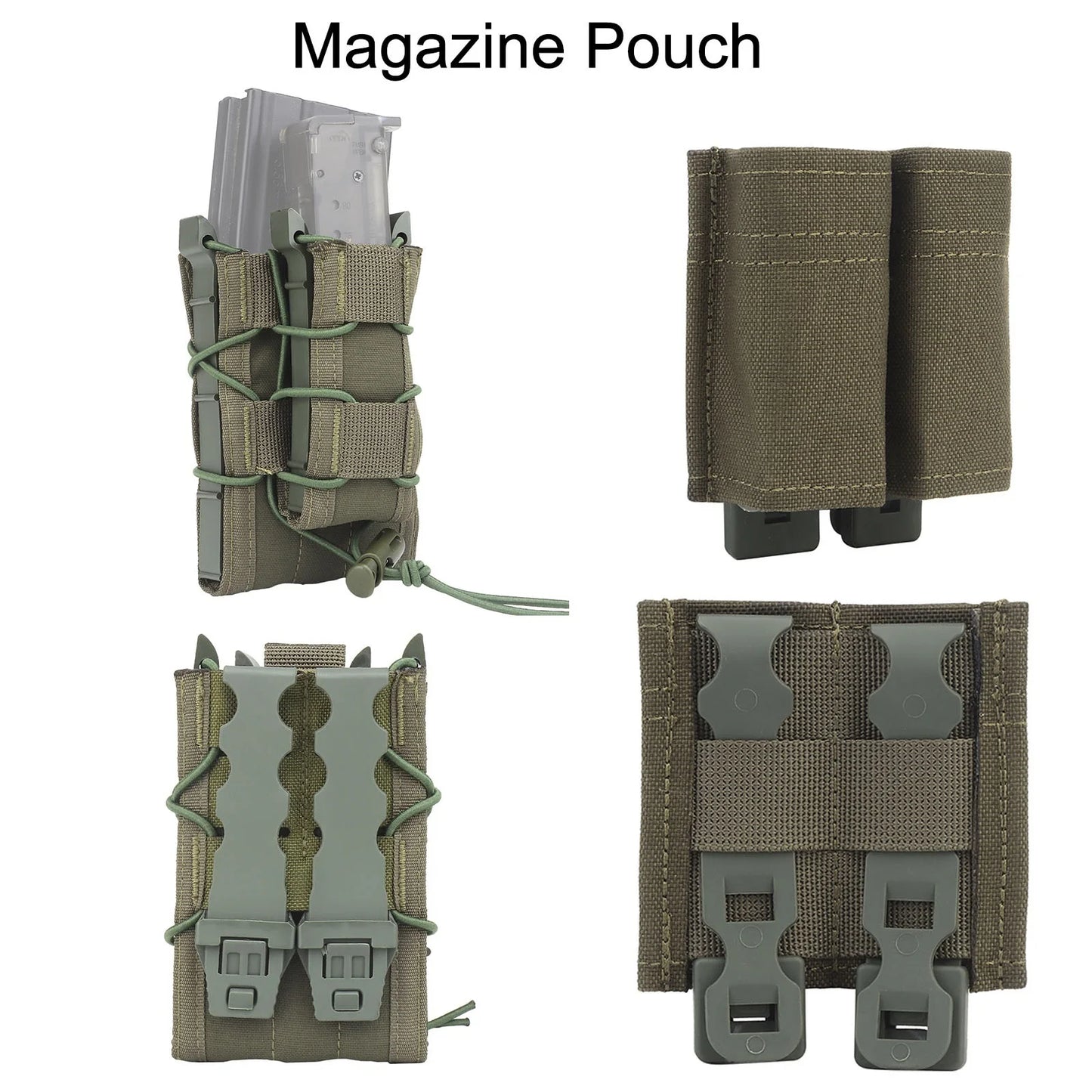 AQzxdc Airsoft Belt with Molle Waist Bag Set, Tactical Belt with 5.56/9mm Pouch, Medical Pouch, Folding Pouch