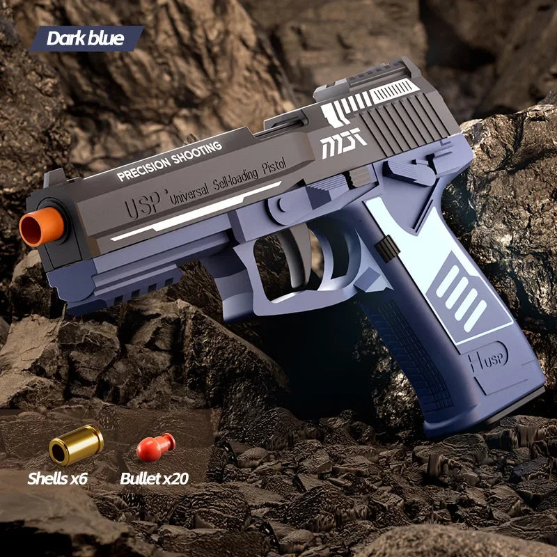 Mechanical Continuous Firing 2011 Sig17 Automatic Desert Eagle Toy Gun Shell Ejection Airsoft Pistol Soft Bullet Toy for Kids