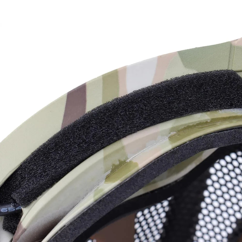 AQzxdc Tactical Airsoft Paintball Face Mask With Fan Breathable Anti-fog Full Face Mask Hunting Shooting Militar Protective Mask