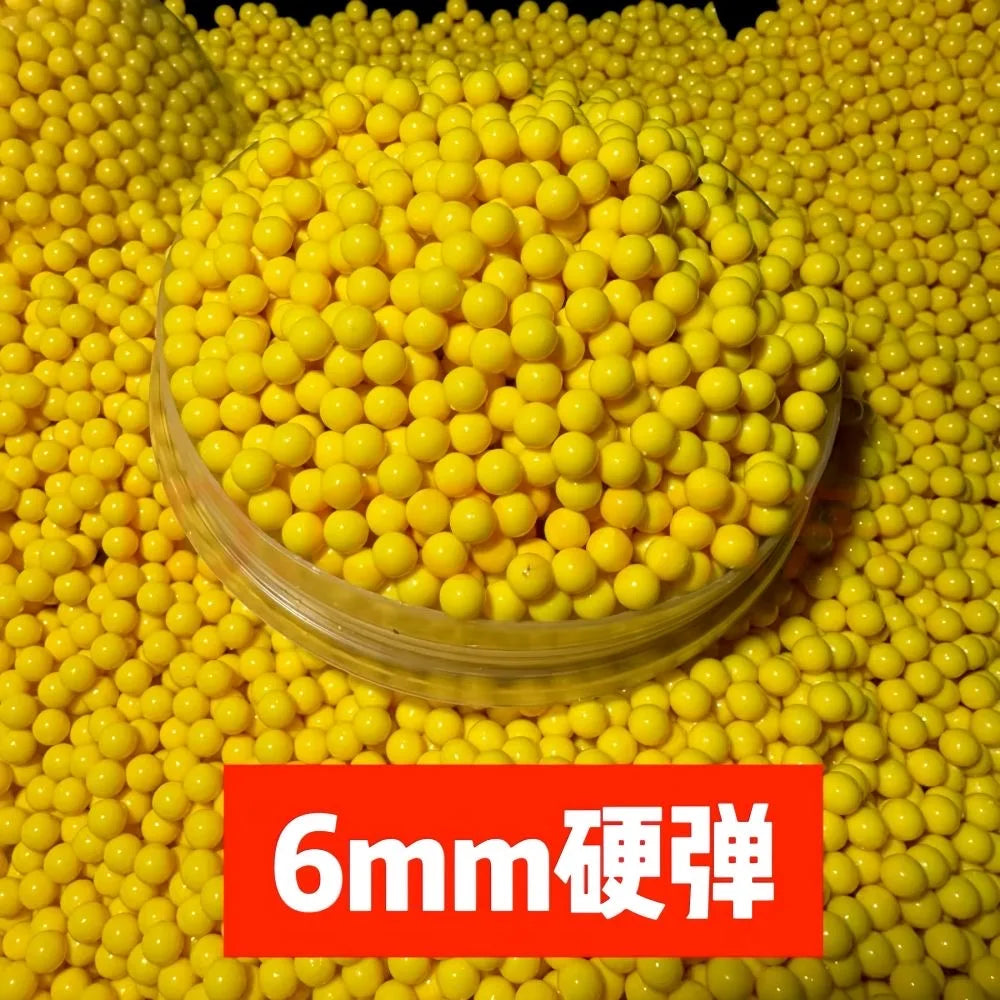 Toy Gun Plastic Bullet Children's Toy Plastic Bullet Solid Yellow Ball 6mm