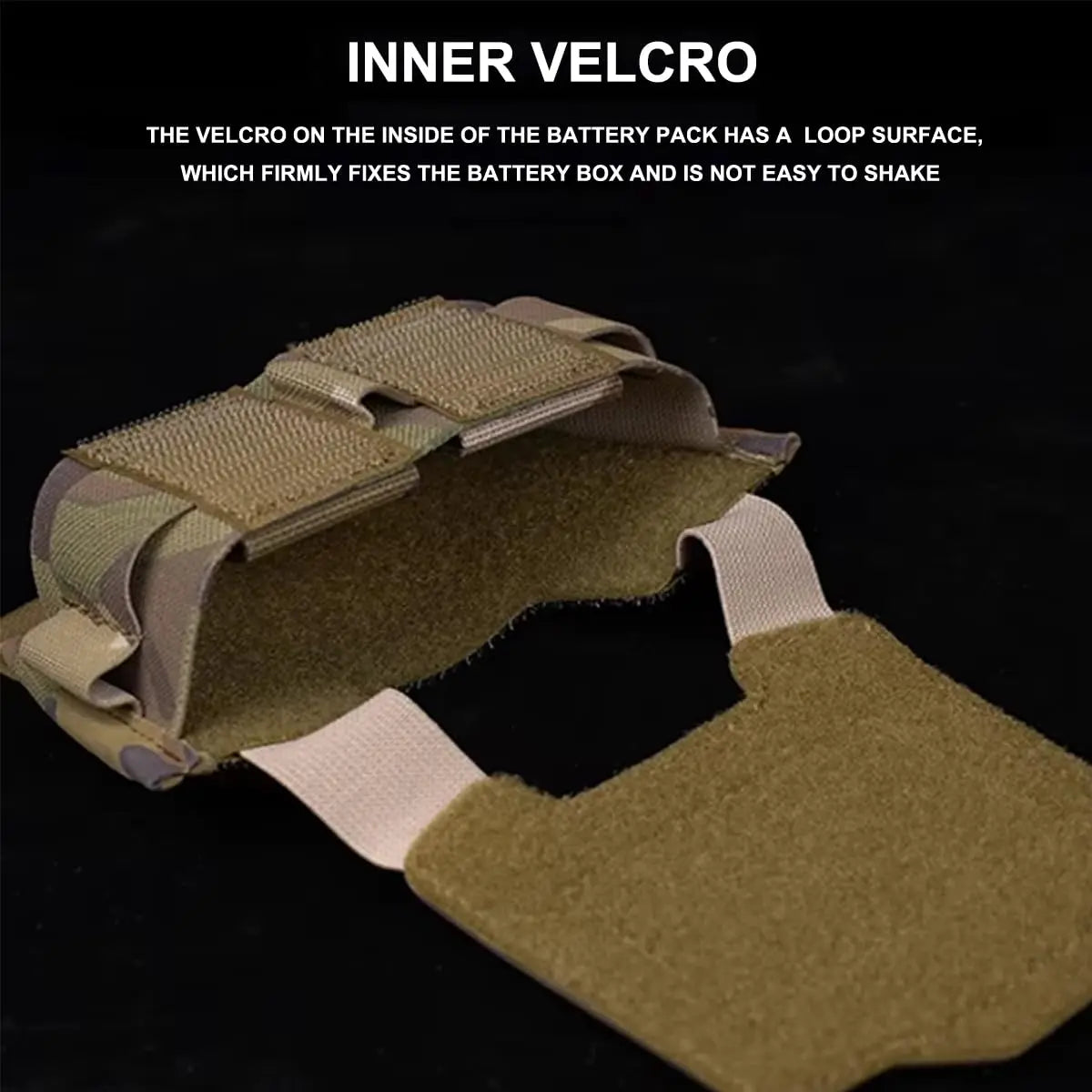AQzxdc Tactical Helmet Battery Pouch Counterweight Pouch Helmet Battery Pack Balance Weight Bag with Hook & Loop for Outoor Game