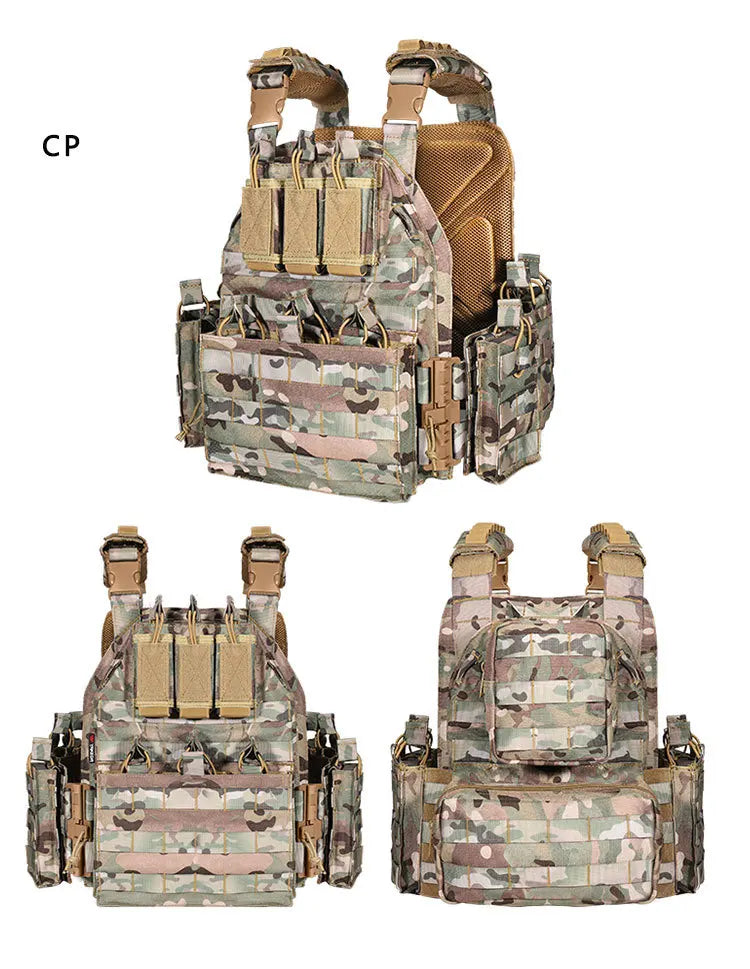 Airsoft Quick Release Camouflage Chaleco Tactical 1000D Outdoor Shooting Combat Tactical Armor Vest for Outdoor Paintball Game