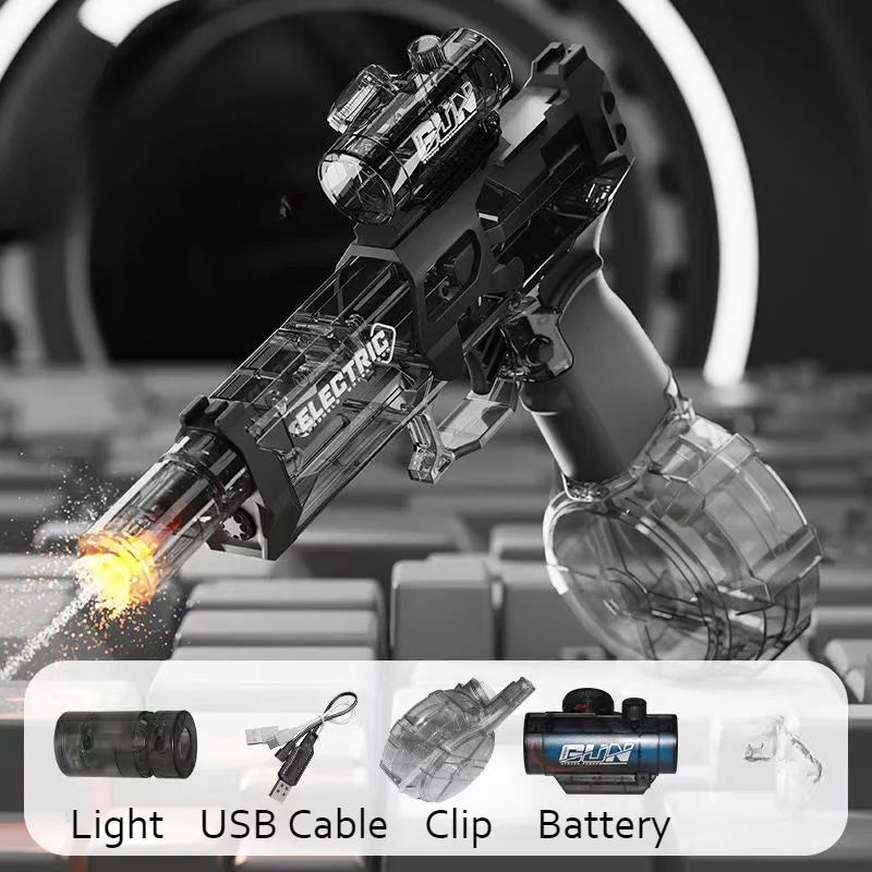 Electric Water Gun Cool Light Full Automatic Water Spray Gun Summer Toy Pistol Sports Entertainment Children Gifts
