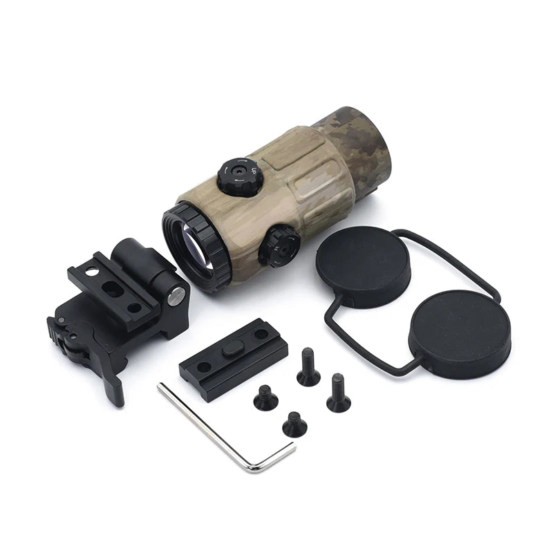 G45 Magnifier Sight 5X with Switch to Side Quick Detach QD Mount for Hunting and Airsoft Rifle with Original Markings