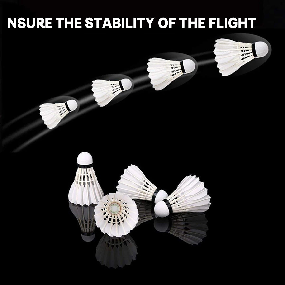 Badminton Birdies Feather Bedminton Shuttlecocks for Indoor and Outdoor Matches Highly Stable & Durable Shuttle Balls