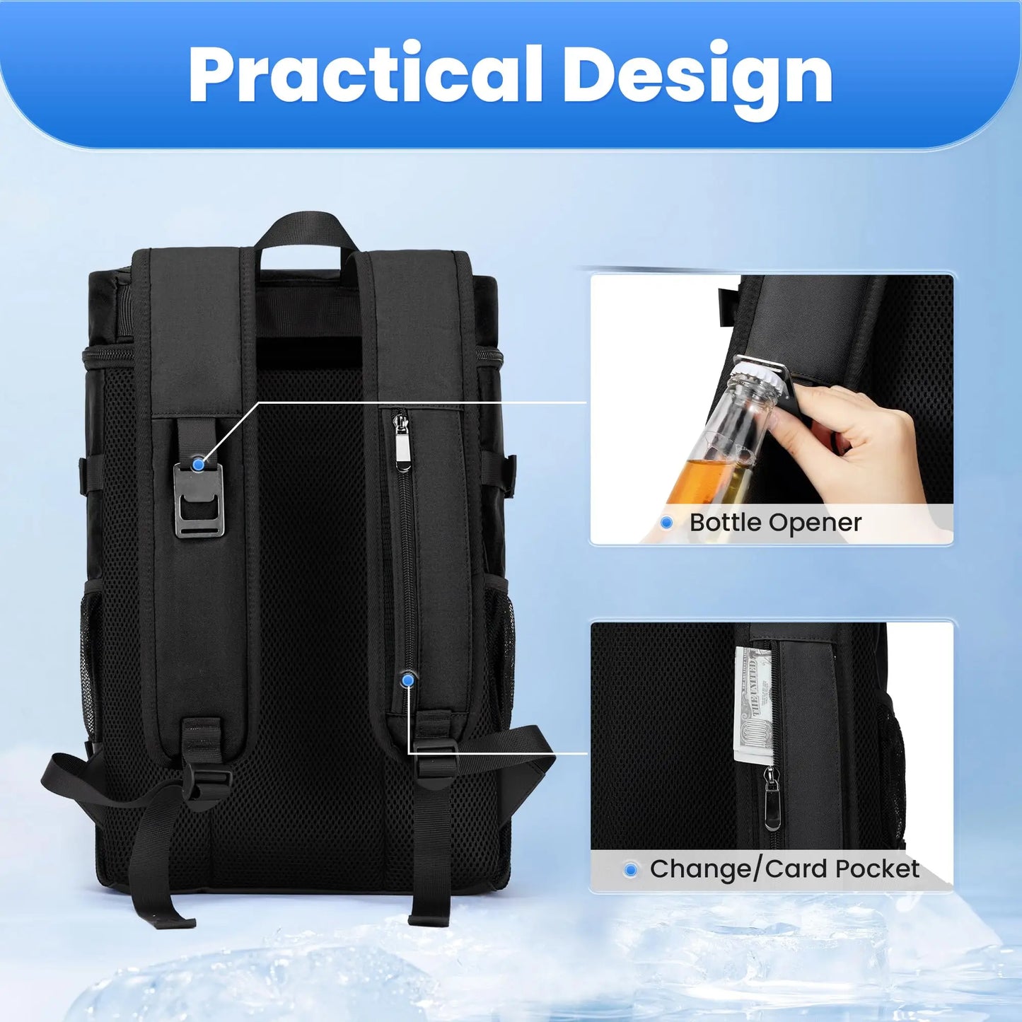Backpack Cooler,45/55 Backpack Cooler Insulated Leak Proof for Men Women,43L Travel Cooler Lunch Box Backpack for Hiking,Camping
