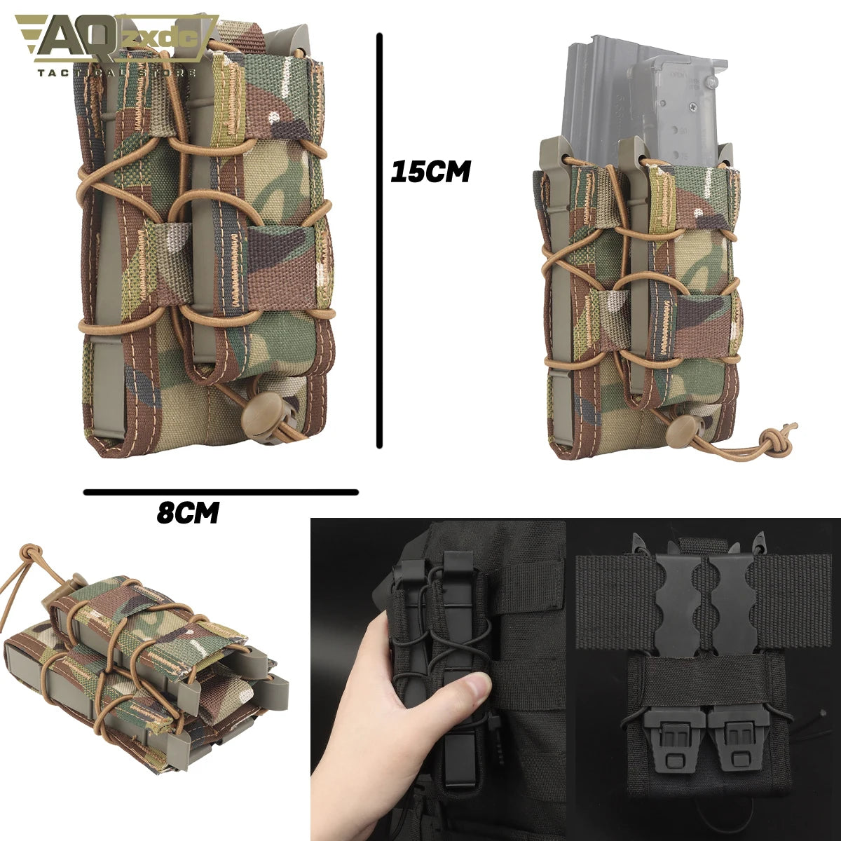 Airsoft Belt Set With Double Rifle Mag Pouch, PHC Recovery Bag, Small Quick Medical Kit, G17 ALS Quick Draw Holster, Gun Rope