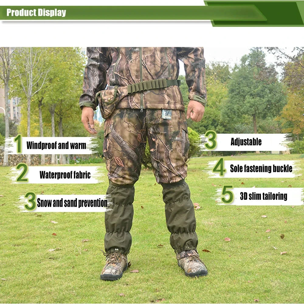 AQzxdc 1 Pair Hunting Snow Waterproof Legging Camping Climbing Training Leggings Jungle Insect Leggings Outdoor Ski Gaiters
