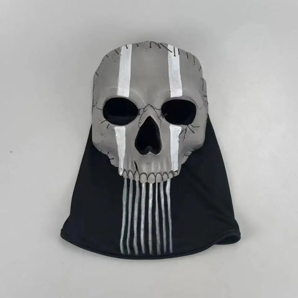 AQzxdc Airsoft Call of Duty 19 Night Raid Ghost Cosplay Full Set of Equipment Ghost Tactical Mask Tactical Vest & Hemlet Set