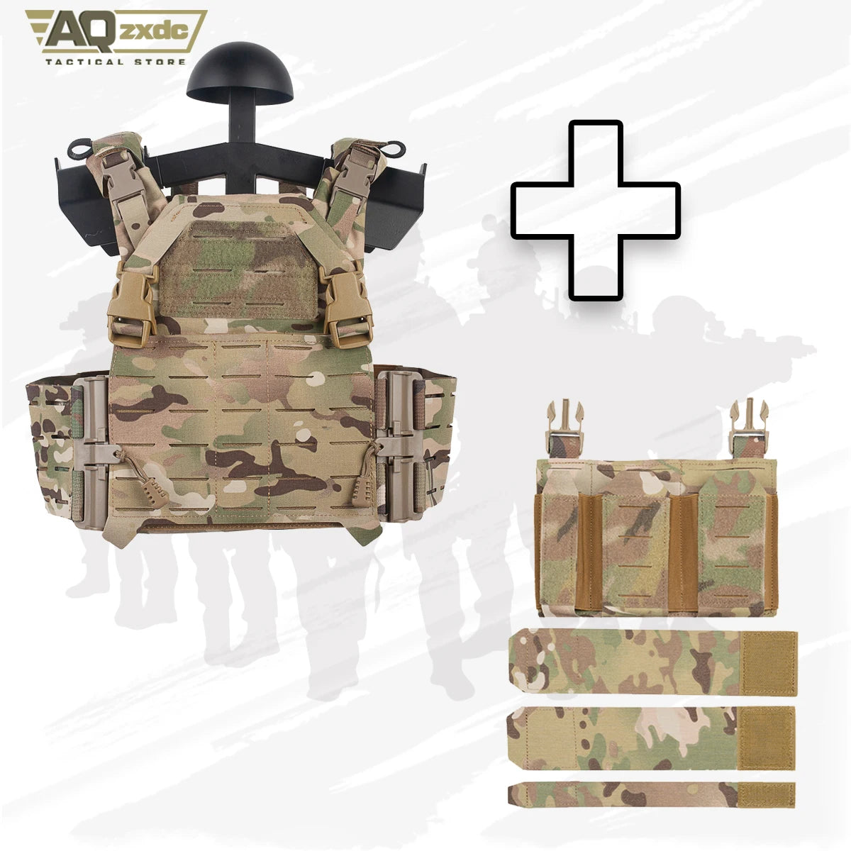 Tactical QPC Vest Plate Carrier Body Armor Quick Release System Small Tactical Vest Tactical Chest Rig for Girls, Children‘s
