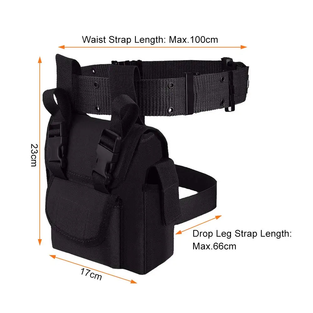 AQzxdc Tactical Leg Bag Waist Bag Belt 1000D Nylon Leg Packs and Waist Belt for Outdoor Sport Hiking Cycling Tool Bags