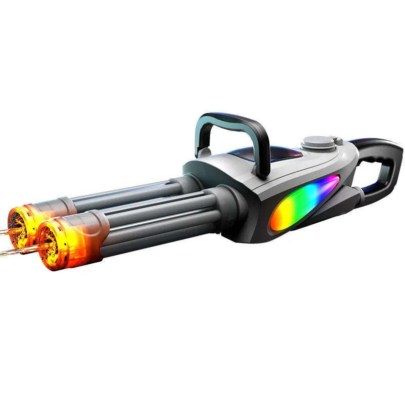 Double-tube electric high-pressure firing Gatling water gun, large-capacity, long-range, lit boy fights in water fight