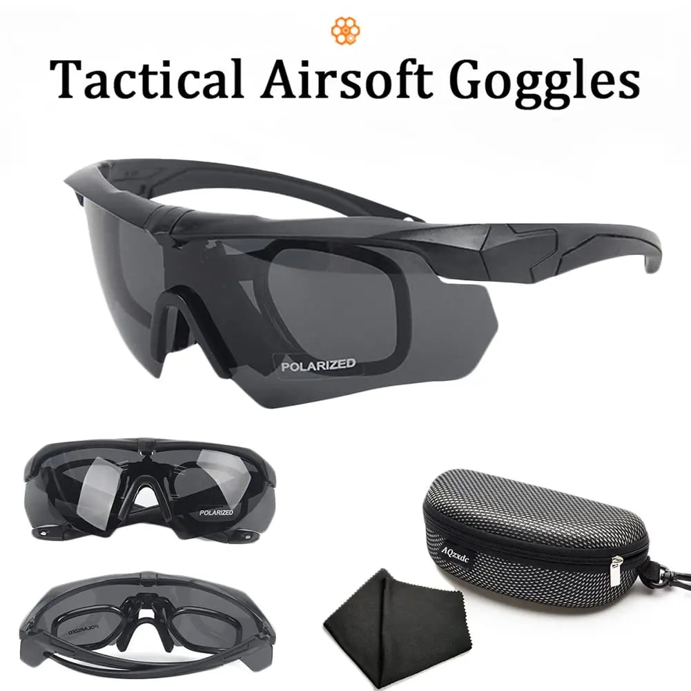 Military AF Replica Helmet, With Tactical Noise Cancelling Headset, Flashlight, Goggles, Flashing Lights, Balaclava