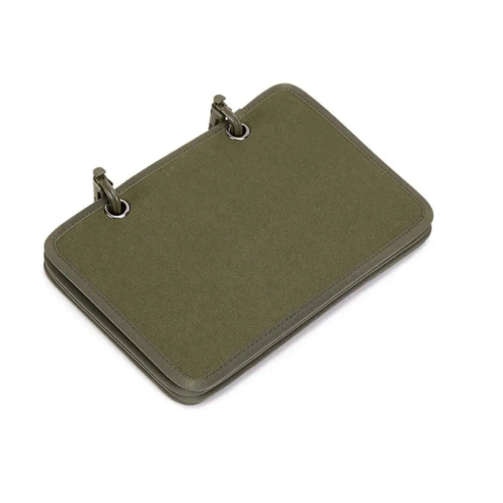 Tactical Patch Booklet Organizer, 5 Pages Black Flip-Page Patch Book Holder with Removable D-Buckles for Militar Morale Emblem