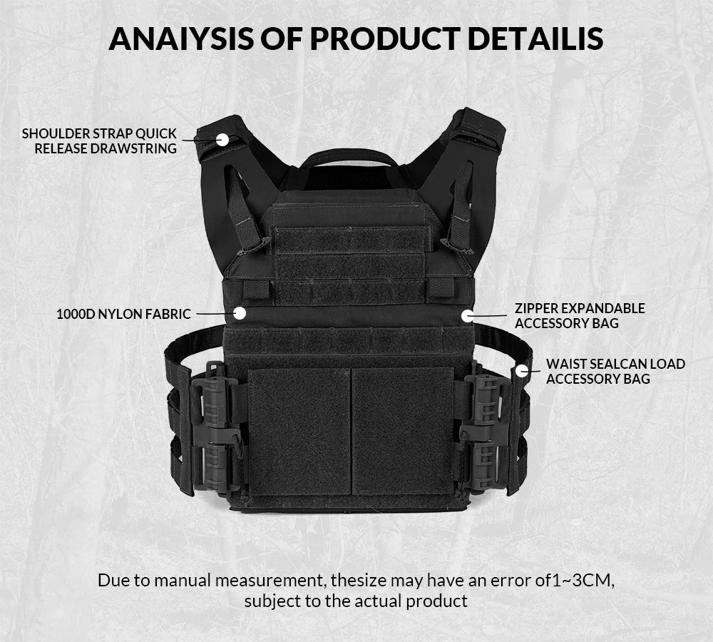 AQ zxdc PTT Molle Tactical Gear Hunting Shooting Chaleco Tactical Plate Carrier JPC2.0 Tactical Vest for Airsoft Cs War Game